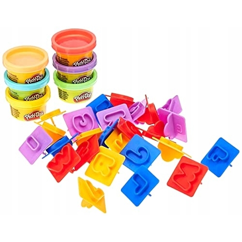 PLAY DOH CIASTOLINA FIGURY GEOMETRYCZNE 6 TUBEK NA PREZENT DLA DZIECI DUŻY