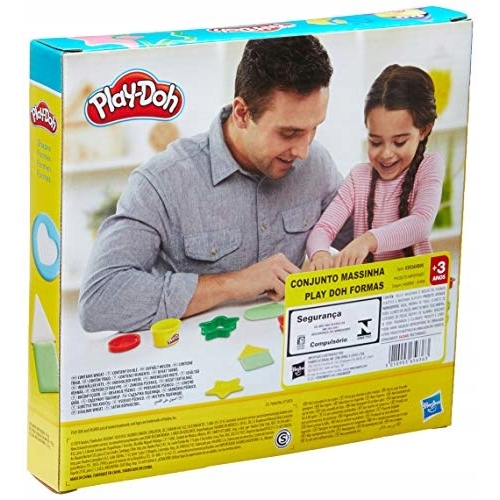 PLAY DOH CIASTOLINA FIGURY GEOMETRYCZNE 6 TUBEK NA PREZENT DLA DZIECI DUŻY