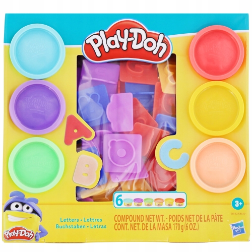 PLAY DOH CIASTOLINA FIGURY GEOMETRYCZNE 6 TUBEK NA PREZENT DLA DZIECI DUŻY
