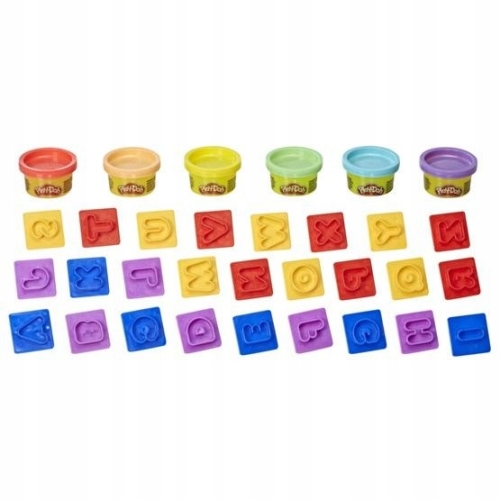 PLAY DOH CIASTOLINA FIGURY GEOMETRYCZNE 6 TUBEK NA PREZENT DLA DZIECI DUŻY