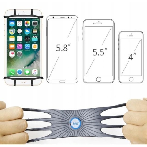 Rowerowy uchwyt na telefon smartfon 360° DUNLOP