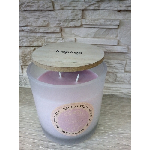 Świeca zapachowa w szkle 270 g INSPIRED ROSE wieko