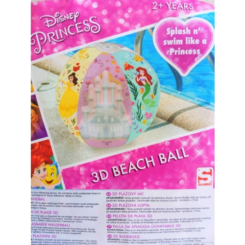 Piłka plażowa dmuchana wzór DISNEY PRINCESS 3D