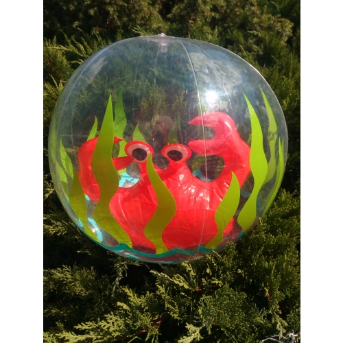 PIŁKA PLAŻOWA NA BASEN DMUCHANA 3D CZERWONY KRAB