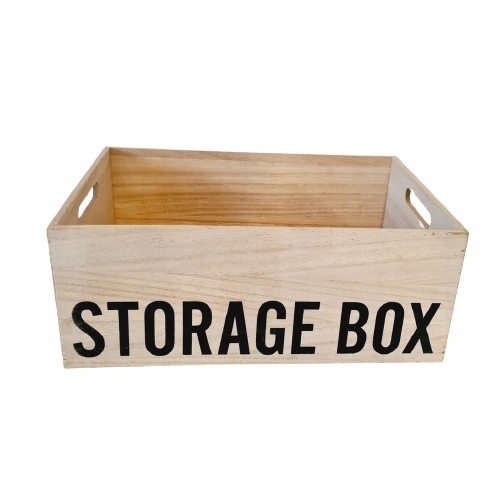 Organizer pojemnik box drewniany wielofunkcyjny na drobiazgi 36x26x18 cm L