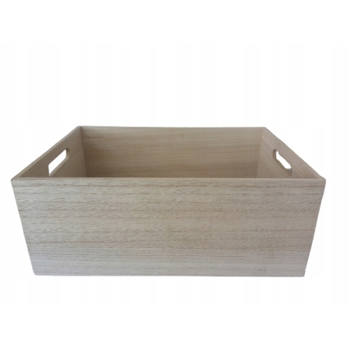 Organizer pojemnik box drewniany wielofunkcyjny na drobiazgi 36x26x18 cm L