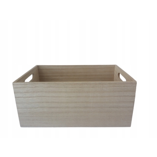 Organizer pojemnik box drewniany wielofunkcyjny na drobiazgi 36x26x18 cm L