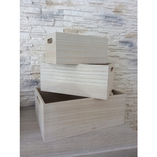 Organizer pojemnik box drewniany wielofunkcyjny na drobiazgi 36x26x18 cm L