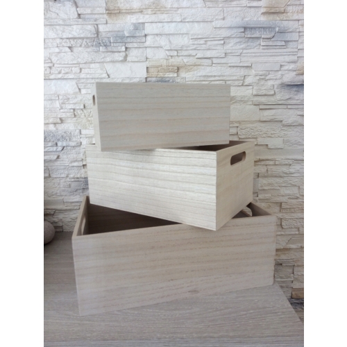 Organizer pojemnik box drewniany wielofunkcyjny na drobiazgi 36x26x18 cm L