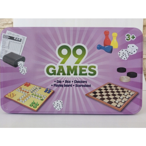 ZESTAW GIER W PUSZCE 99 w 1 CHIŃCZYK WARCABY KOŚCI