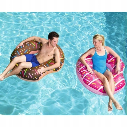 DMUCHANE KOLO DO PŁYWANIA DONUT 107CM BIG RÓŻOWY