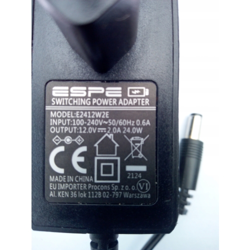 ZASILACZ NISKONAPIĘCIOWY MODEL E2412W2E MOCNY 12V
