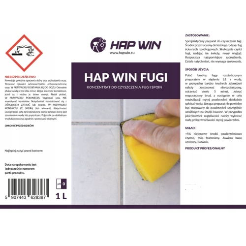 Płyn Hap Win czyszczenie fug spoin koncentrat 1 l
