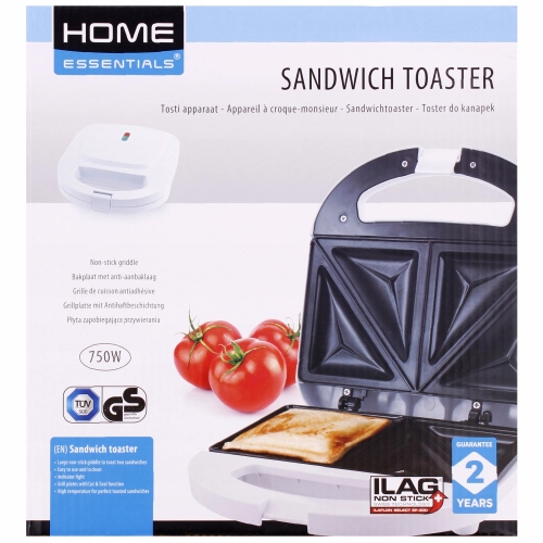 Opiekacz do kanapek Toster Sandwich Home Essentials 750W CZARNY ST-126768
