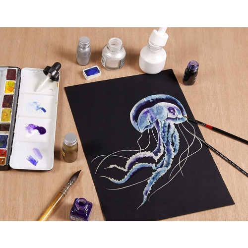 Blok do malowania akwareli Creative Artist A4 20 x CZARNE KARTKI 300GSM