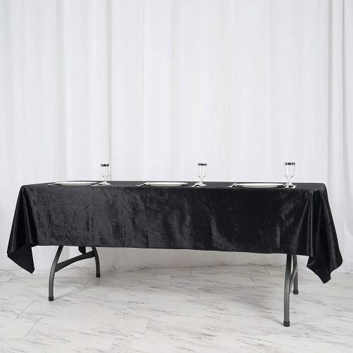 OBRUS AKSAMITNY GLAMOUR 145 X 250CM CZARNO SREBRNY