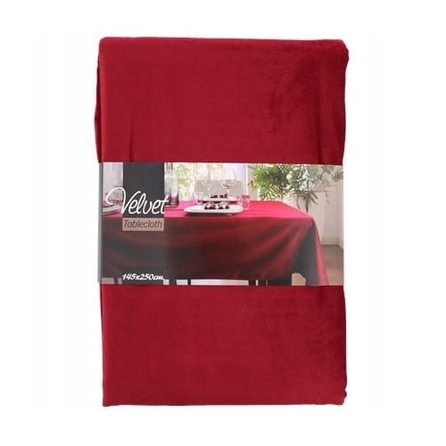 OBRUS AKSAMITNY GLAMOUR 145 X 250CM CZARNO SREBRNY