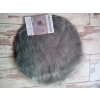 DYWANIK SZTUCZNE FUTRO DEKORACJA RUSTYKALNY okrągły 35 cm szary