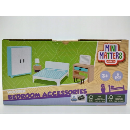 MEBELKI DO DOMKU DLA LALEK SYPIALNIA BEDROOM akcesoria MINI MATTERS