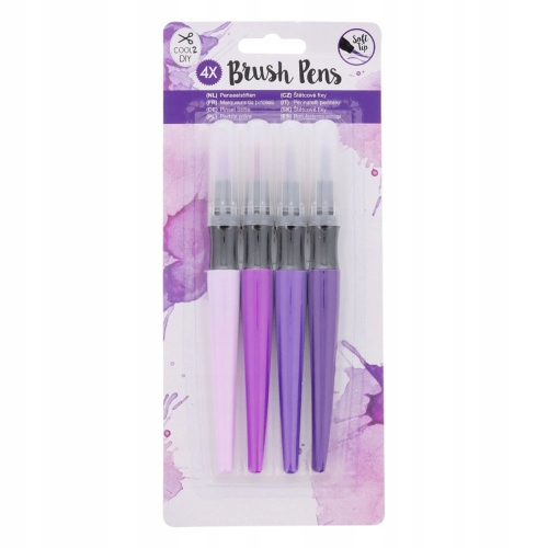 FLAMASTRY PISAKI AKWARELOWE BRUSH PENS 4 szt 785