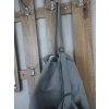 KOSZ WOREK NA PRANIE BIELIZNĘ 53 x 15,5 x 65 cm welur BIAŁY + ściągacz