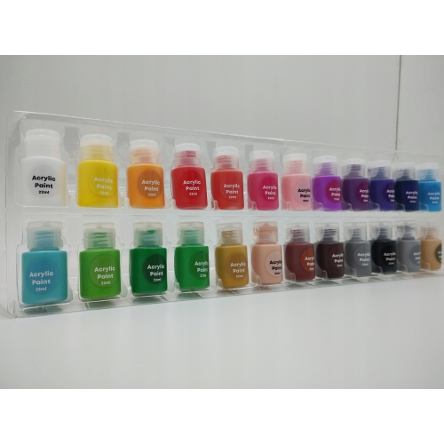Farby akrylowe zestaw paleta AVEC 24 x 22 ml kolor