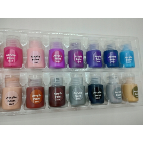 Farby akrylowe zestaw paleta AVEC 24 x 22 ml kolor