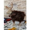 RENIFER FIGURKA BOŻONARODZENIOWA DREWNO FUTRO151