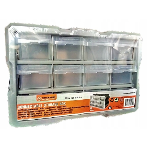 Pojemnik organizer box do przechowywania 4 SZT SZUFLADKAMI WERCKMANN