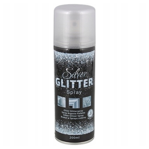 Brokat w sprayu srebrny lakier szybkoschnący 200ml