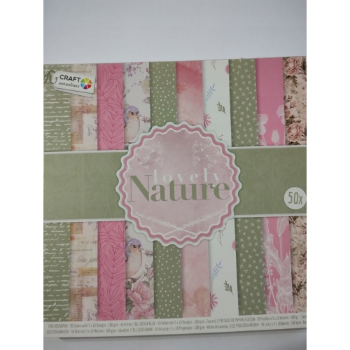 Papier do rękodzieła Craft 50 arkuszy Rose Garden