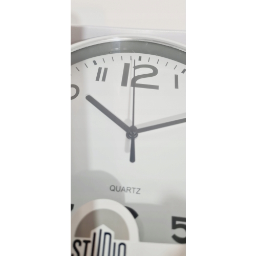 WALL CLOCK STUDIO HOME ZEGAR ŚCIENNY 19 cm SILVER