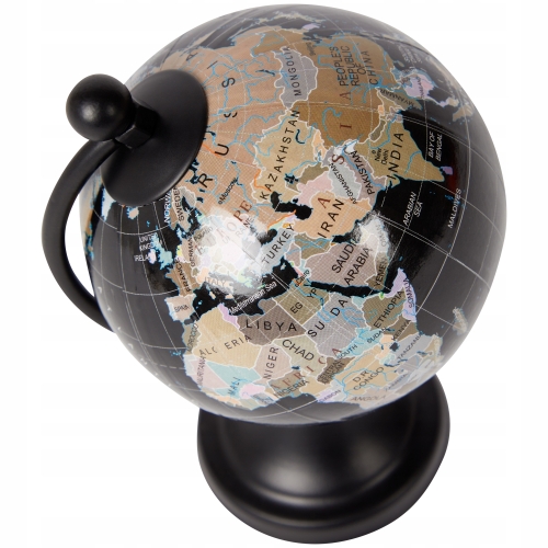 GLOBUS DEKORACYJNY 9,5 x 8,5 x 14,5 cm BLACK GOLD