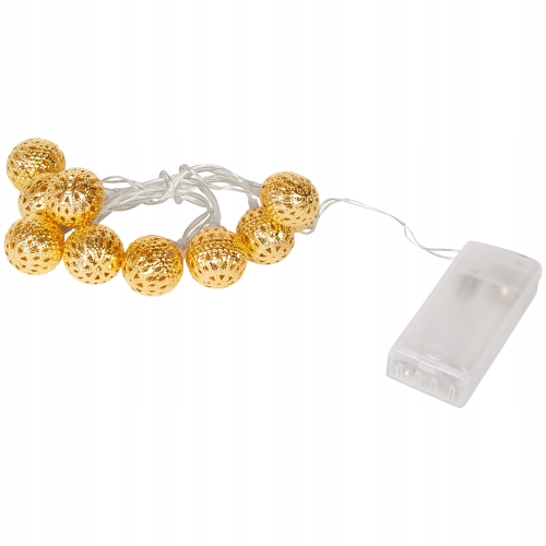 LAMPKI LED BOMBKI NA BATERIE GIRLANDA AŻUROWE GOLD