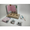 Drewniany model domku MODNY BUTIK 3D LED puzzle