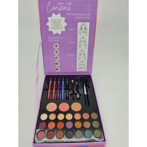 ZESTAW NA PREZENT MAKE UP KOLEKCJA CIENI VEGAN firma Max&More 32 elementy