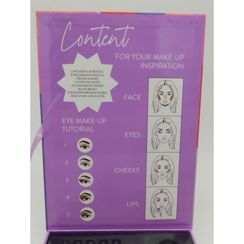 ZESTAW NA PREZENT MAKE UP KOLEKCJA CIENI VEGAN firma Max&More 32 elementy