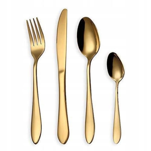 SZTUĆCE ZŁOTE KOMPLET ZESTAW sztućców 39 elementów Excellent Houseware
