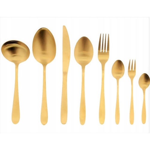 SZTUĆCE ZŁOTE KOMPLET ZESTAW sztućców 39 elementów Excellent Houseware