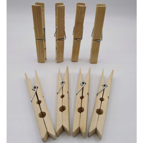 Klamerki spinacze do prania naturalne drewno bambusowe mocne 40 sztuk EKO