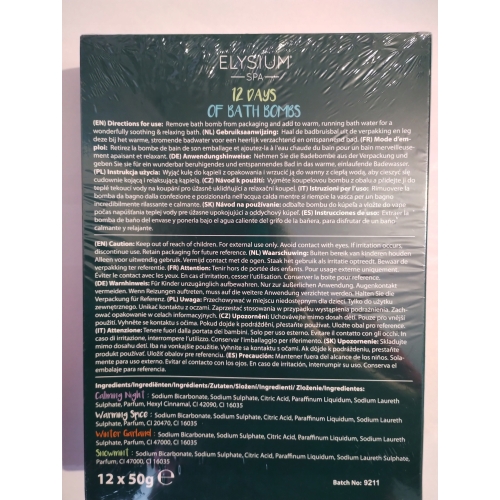 Kalendarz adwentowy ELYSIUM 12 x pachnące kąpiele
