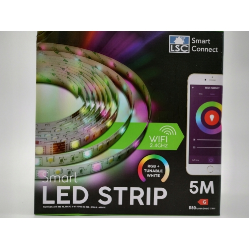 Taśma LED Kolorowa Biała RGB LSC Smart Connect 5m wifi 1180 lumenów 18 wat