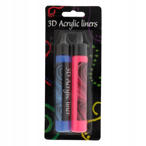 MAZAKI MARKERY AKRYLOWE 3D KONTUROWE fiolet róż 33