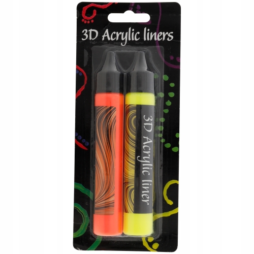 MAZAKI MARKERY AKRYLOWE 3D KONTUROWE fiolet róż 33