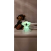 Lampka nocna kolorowa na baterie dla dzieci figurka pies biały siedziący