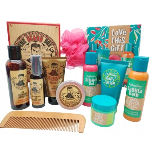 Zestaw upominkowy kosmetyki DLA NIEJ LOVETFIS GIFT I DLA NIEGO BARBER GIFT