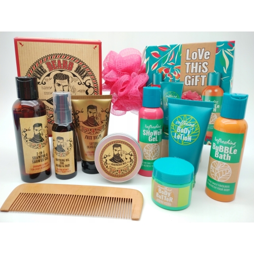 Zestaw upominkowy kosmetyki DLA NIEJ LOVETFIS GIFT I DLA NIEGO BARBER GIFT