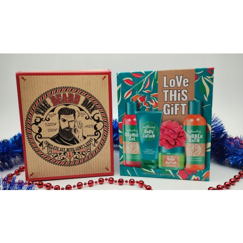 Zestaw upominkowy kosmetyki DLA NIEJ LOVETFIS GIFT I DLA NIEGO BARBER GIFT