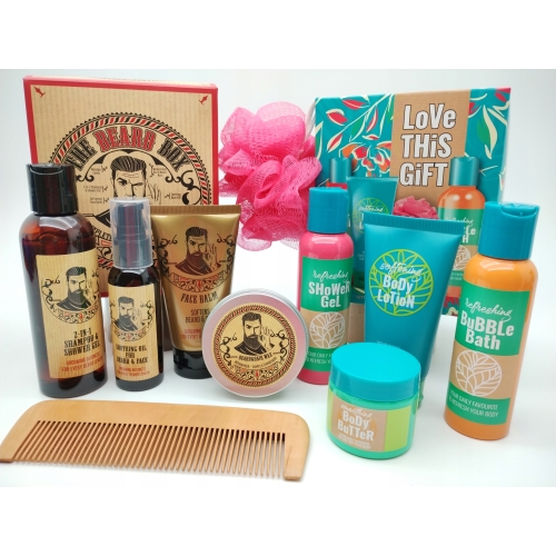 Zestaw upominkowy kosmetyki DLA NIEJ LOVETFIS GIFT I DLA NIEGO BARBER GIFT