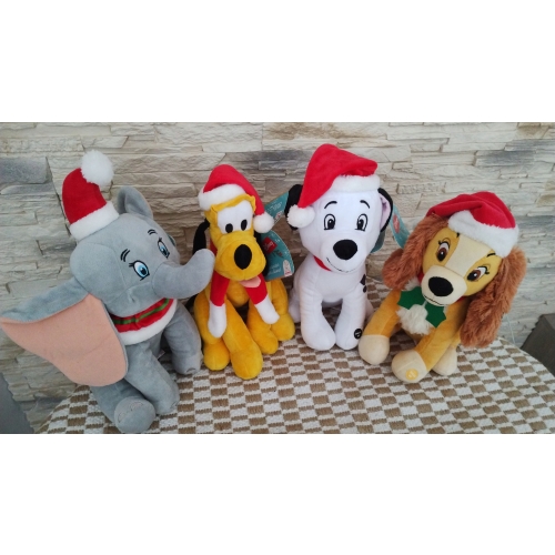 Maskotka Disney Dalmatyńczyk w czapce świątecznej z dźwiękami na prezent